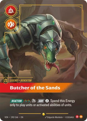 190/166-VEN Renekton, Butcher of the Sands (Overnumbered) Showcase