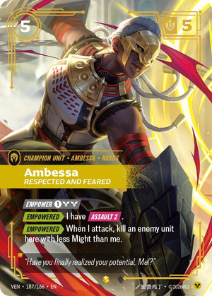 187/166-VEN Ambessa, Respected and Feared (Overnumbered) Showcase