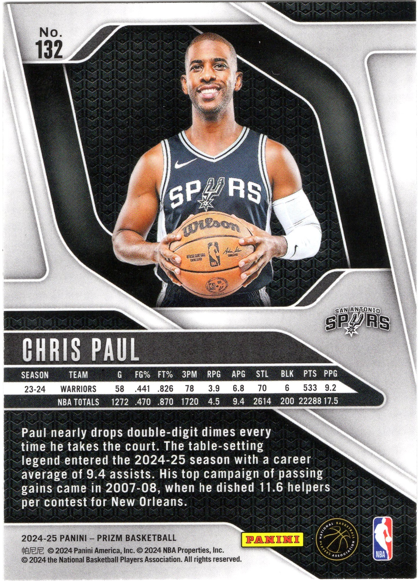 2024-25 Panini Prizm #132 Chris Paul