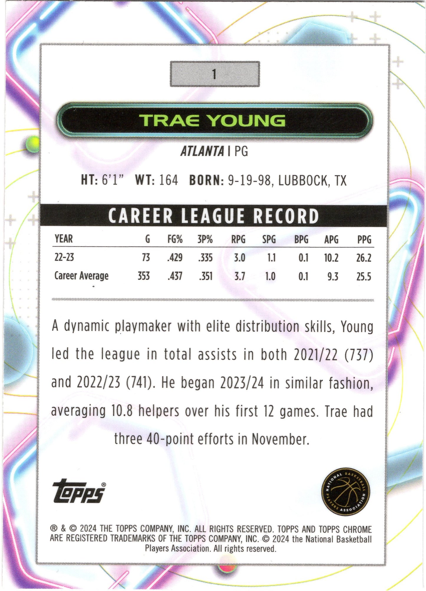 2023-24 Topps Chrome Cosmic #1 Trae Young