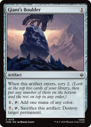 Giant's Boulder [HOB/173] 2026 Magic: The Gathering