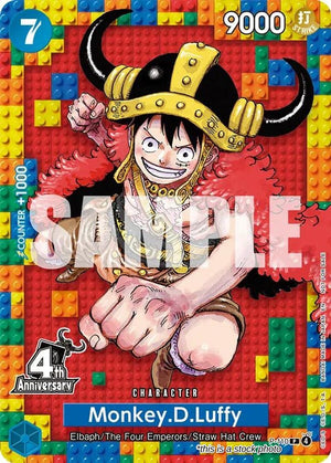 P-110 Monkey.D.Luffy (4th Anniversary) Promo