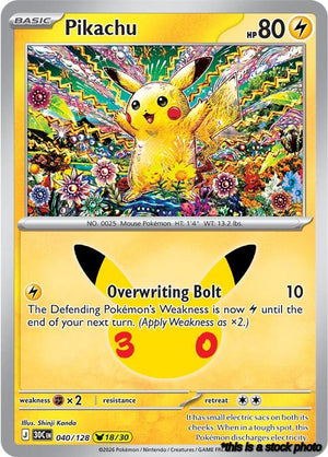 040/128 Pikachu Pikachu Rare Holofoil