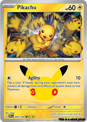 044/128 Pikachu Pikachu Rare Holofoil