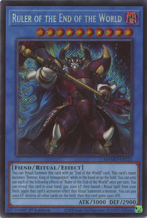 1St Edition Ruler of the End of the World [MAMO-EN121 Near Mint] Secret Rare