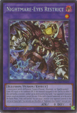 1St Edition Nightmare-Eyes Restrict [MAMO-EN122 Near Mint] Secret Rare
