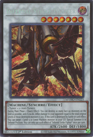 1St Edition Infernal Strike Fighter [MAMO-EN123 Lightly Played] Secret Rare