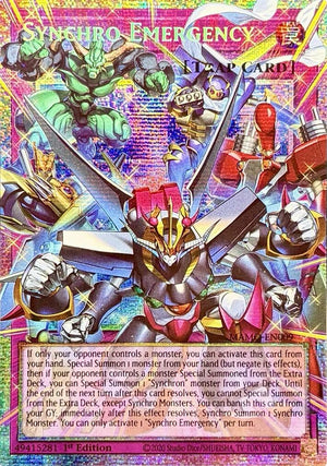 1St Edition Synchro Emergency (Starlight Rare) (Extended Art) [MAMO-EN009 Near Mint] Starlight Rare