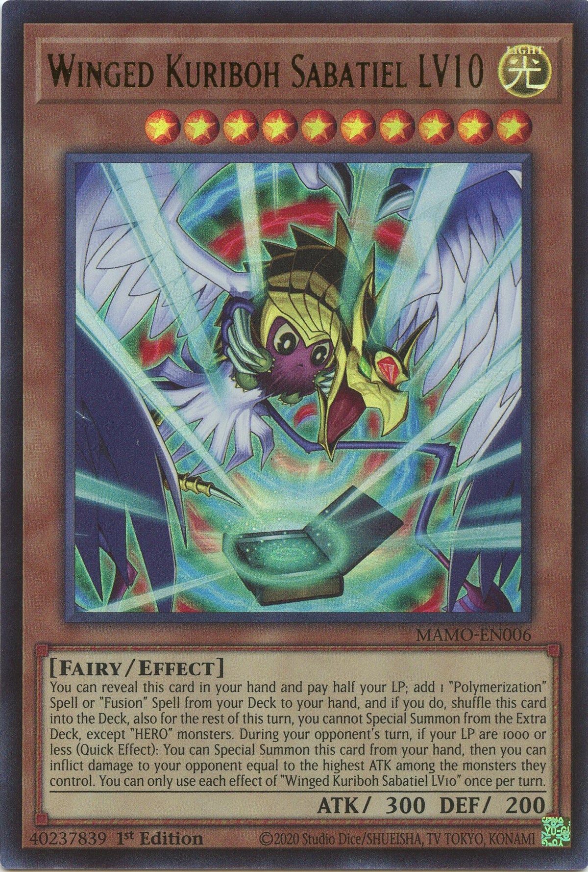 Winged Kuriboh Sabatiel LV10