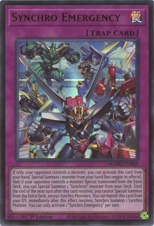1St Edition Synchro Emergency [MAMO-EN009 Lightly Played] Ultra Rare