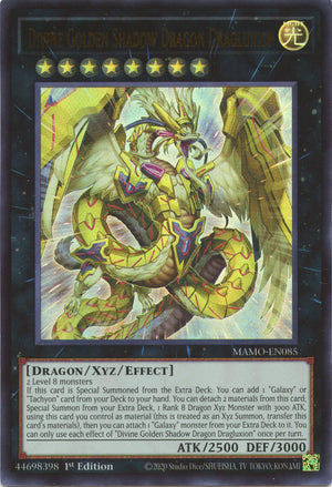 1St Edition Divine Golden Shadow Dragon Dragluxion [MAMO-EN085 Lightly Played] Ultra Rare