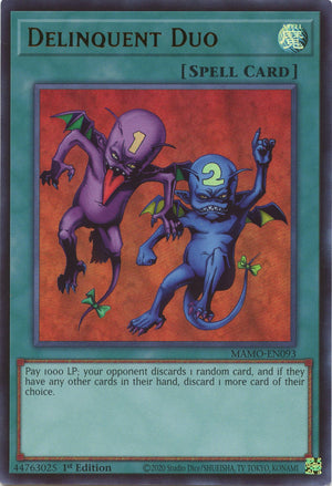 1St Edition Delinquent Duo [MAMO-EN093 Lightly Played] Ultra Rare