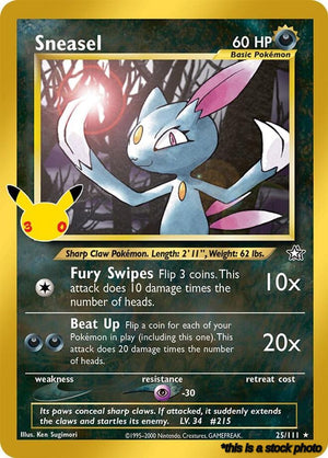 25/111 Sneasel Classic Collection Holofoil
