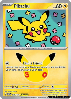 Pikachu - 029/128 Pikachu Rare Holofoil