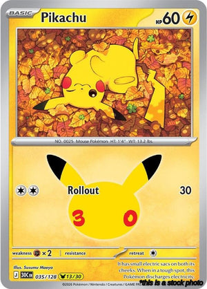 Pikachu - 035/128 Pikachu Rare Holofoil