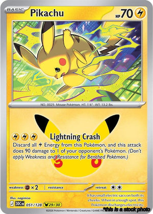 051/128 Pikachu Pikachu Rare Holofoil