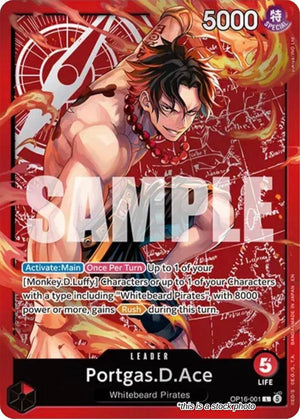 OP16-001 Portgas.D.Ace (Ace Deck) Leader
