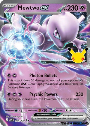 064/128 Mewtwo ex Double Rare Holofoil