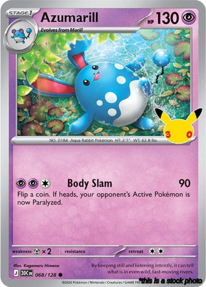 068/128 Azumarill Common Holofoil