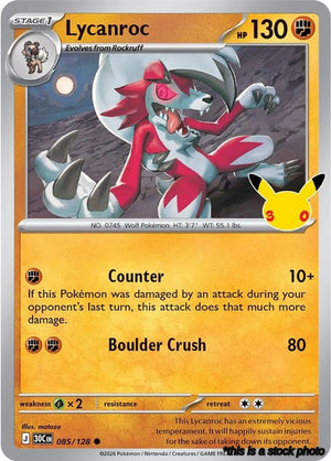 085/128 Lycanroc Common Holofoil
