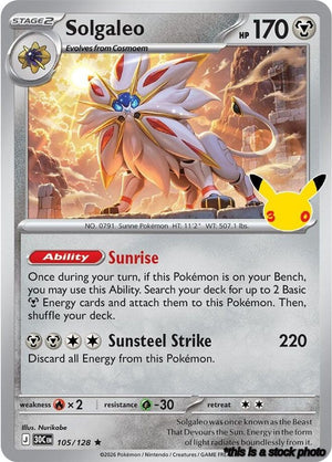 105/128 Solgaleo Rare Holofoil