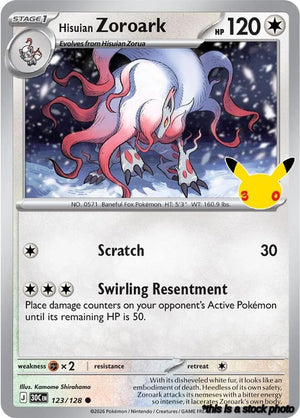 123/128 Hisuian Zoroark Common Holofoil