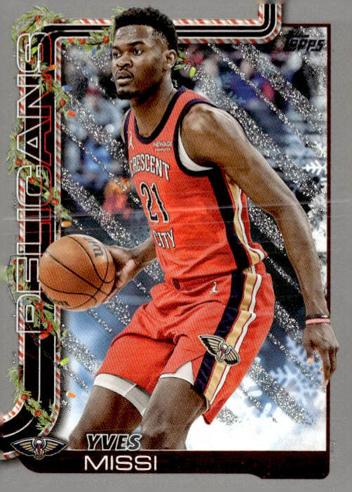 2025-26 Topps Holiday #H153 Yves Missi Glitter Holiday