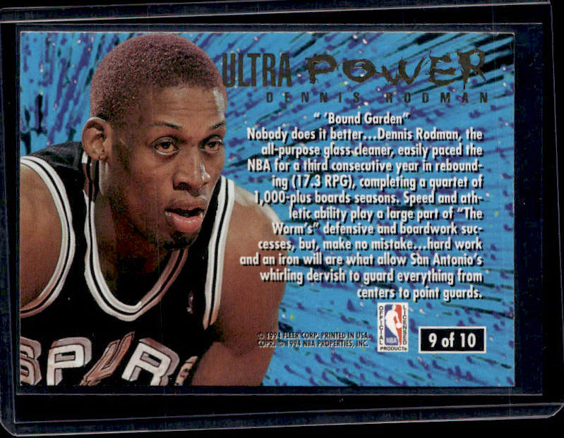 1994-95 Ultra #9 Dennis Rodman Ultra Power