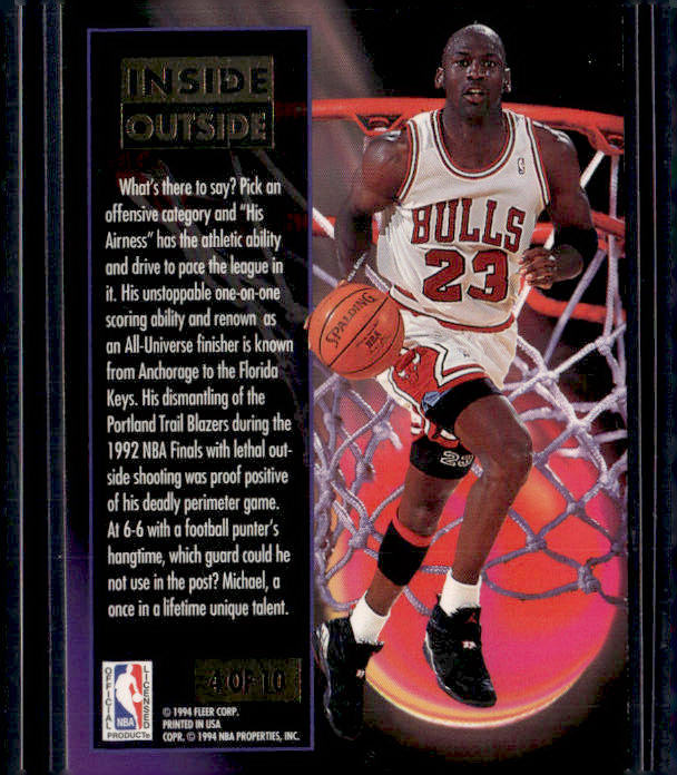 1993-94 Ultra #4 Michael Jordan Inside Outside