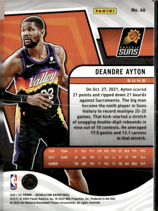 2021-22 Panini Revolution #66 Deandre Ayton