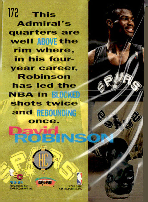 1993-94 Stadium Club #172 David Robinson 1994 NBA Finals Super Teams Exchange