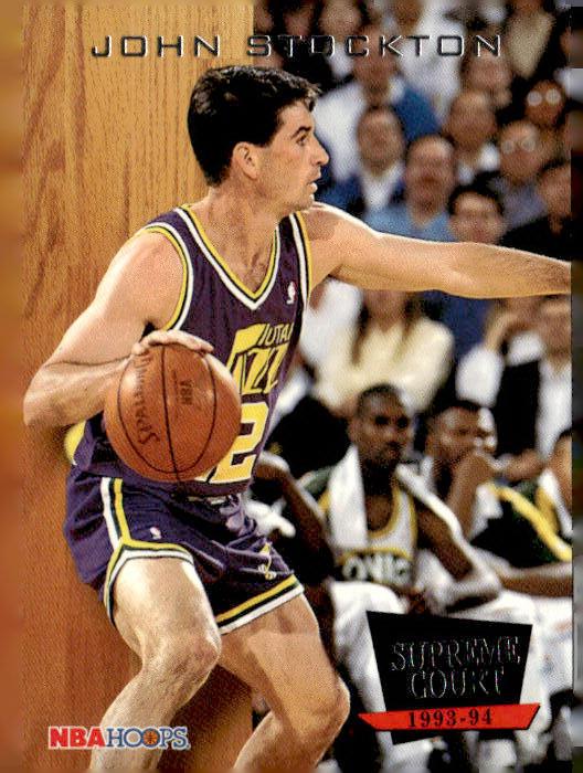 1993-94 Hoops #SC8 John Stockton Supreme Court