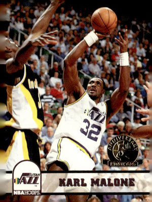 1993-94 Hoops #218 Karl Malone Fifth Anniversary Gold