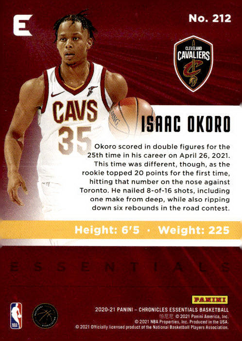 2020-21 Panini Chronicles #212 Isaac Okoro