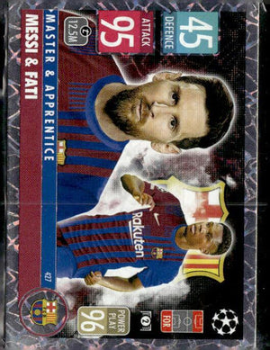 2021-22 Topps Match Attax #427 Lionel Messi / Ansu Fati