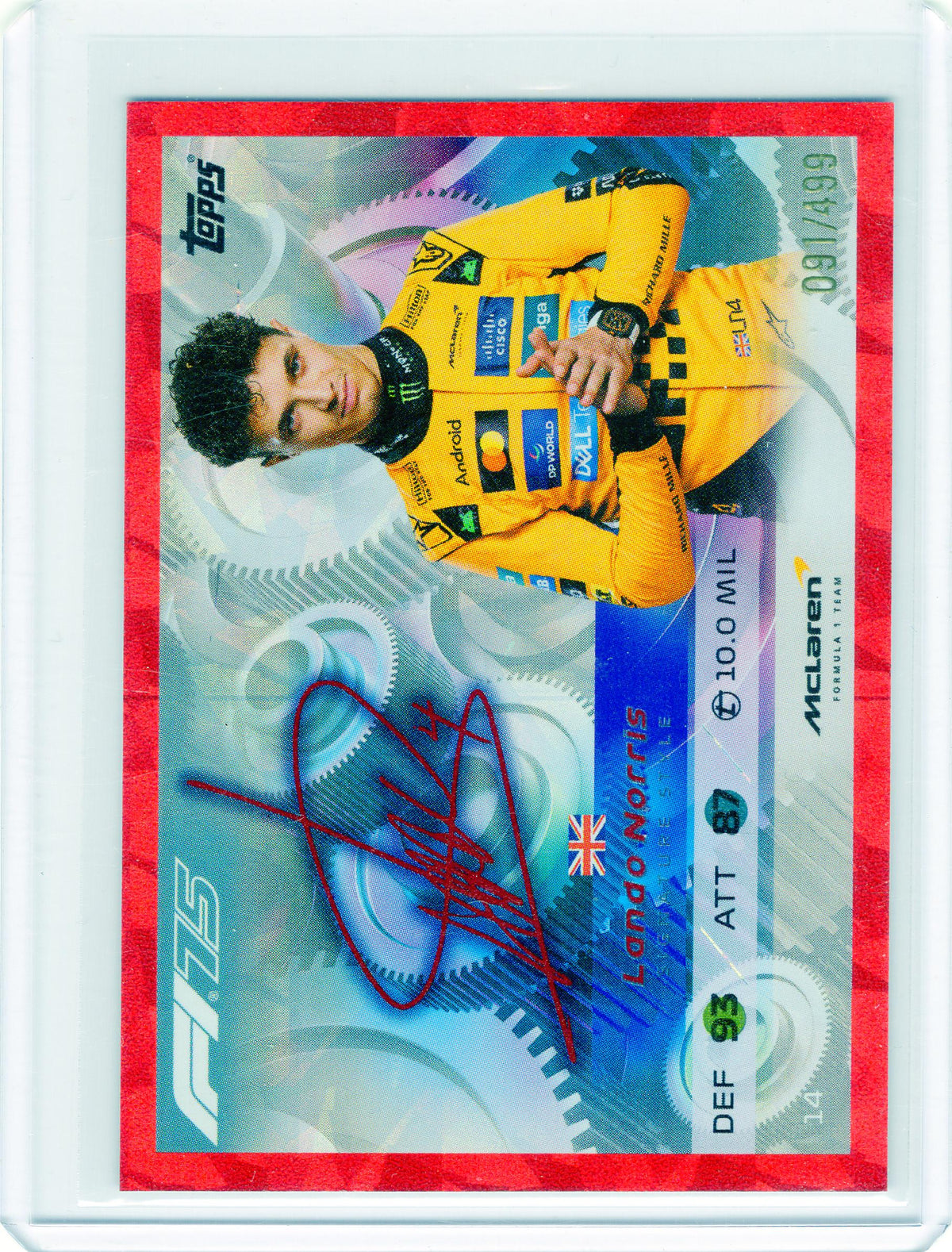 2025 Topps Turbo Attax F1 #14 Lando Norris Red Diamond #/499