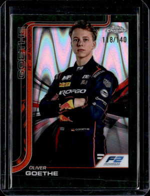 2025 Topps Chrome Formula 1 #26 Oliver Goethe Forest Green RayWave #/140