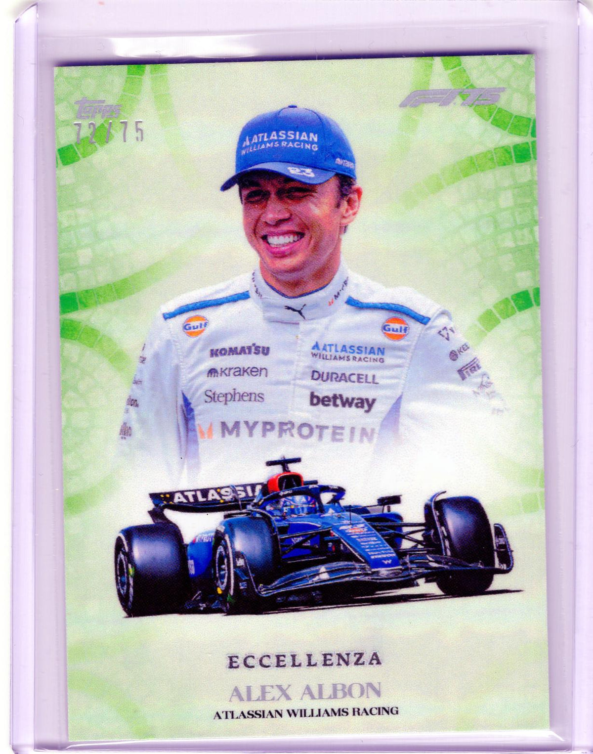 2025 Topps Eccellenza Formula 1 #NNO Alex Albon Green #/75