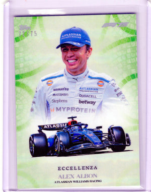 2025 Topps Eccellenza Formula 1 #NNO Alex Albon Green #/75