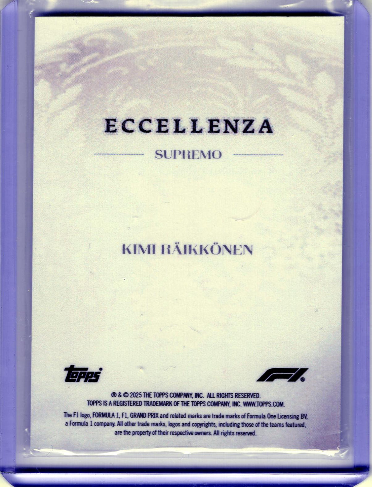 2025 Topps Eccellenza Formula 1 #NNO Kimi Räikkönen