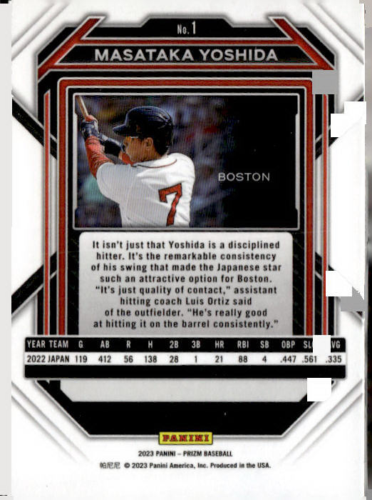 2023 Panini Prizm #1 Masataka Yoshida