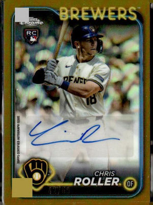 2024 Topps Chrome Update #AC-CRR Chris Roller Autographs Gold Refractors #/50