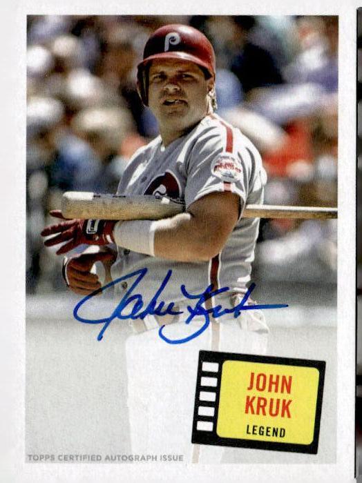 2023 Topps Archives #57HS-JK John Kruk 1957 Topps Hit Stars Autographs