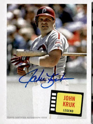 2023 Topps Archives #57HS-JK John Kruk 1957 Topps Hit Stars Autographs
