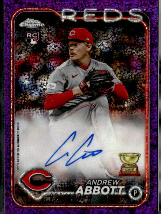 2024 #AC-AA Andrew Abbott Autographs Purple Speckle Refractors #/299