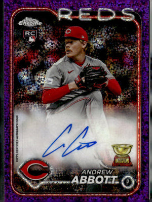 2024 #AC-AA Andrew Abbott Autographs Purple Speckle Refractors #/299