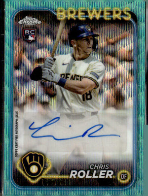 2024 #AC-CRR Chris Roller Autographs Aqua Wave Refractors #/199