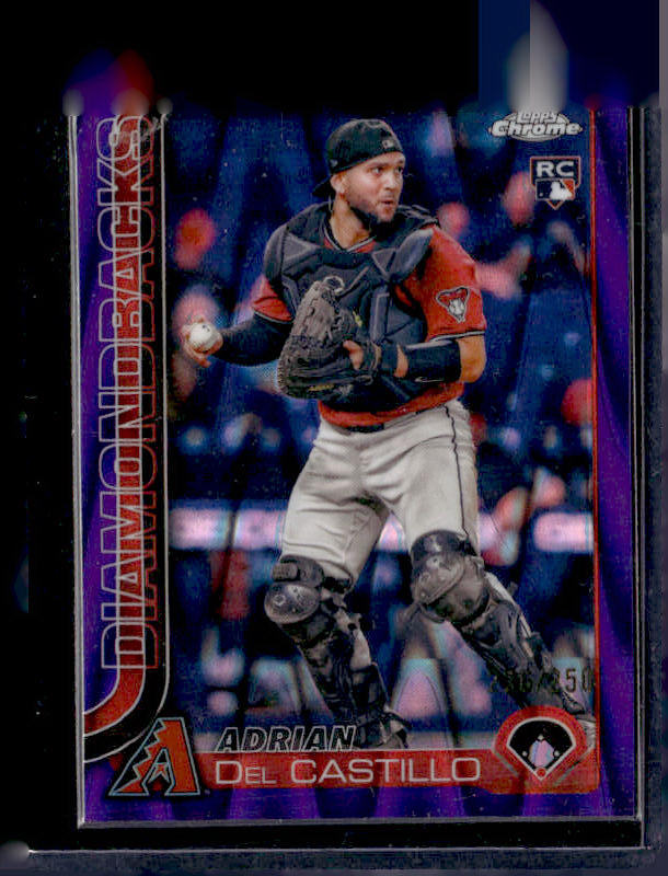 2025 Topps Chrome #240 Adrian Del Castillo Purple RayWave Refractors #/250