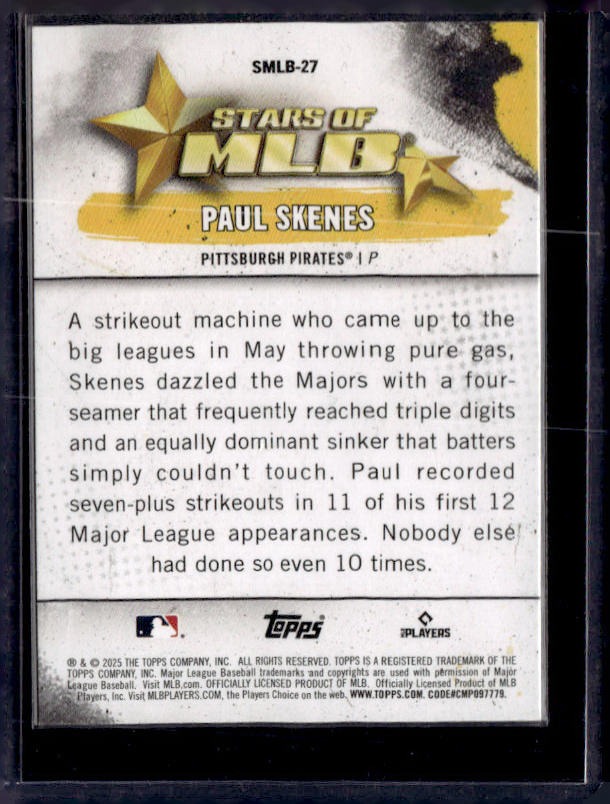 2025 Topps #SMLB-27 Paul Skenes Stars of MLB