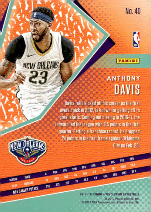 Panini Revolution #40 Anthony Davis Fractal